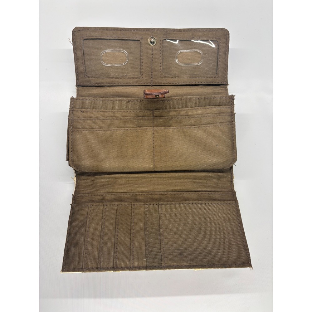 b.o.c. Born Concept Trifold Wallet Womens OS Cream Pink Brown Whipstitch - Picture 4 of 4